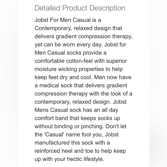 Jobst mens black compression socks-2 pairs-NWOT - Picture 8 of 9